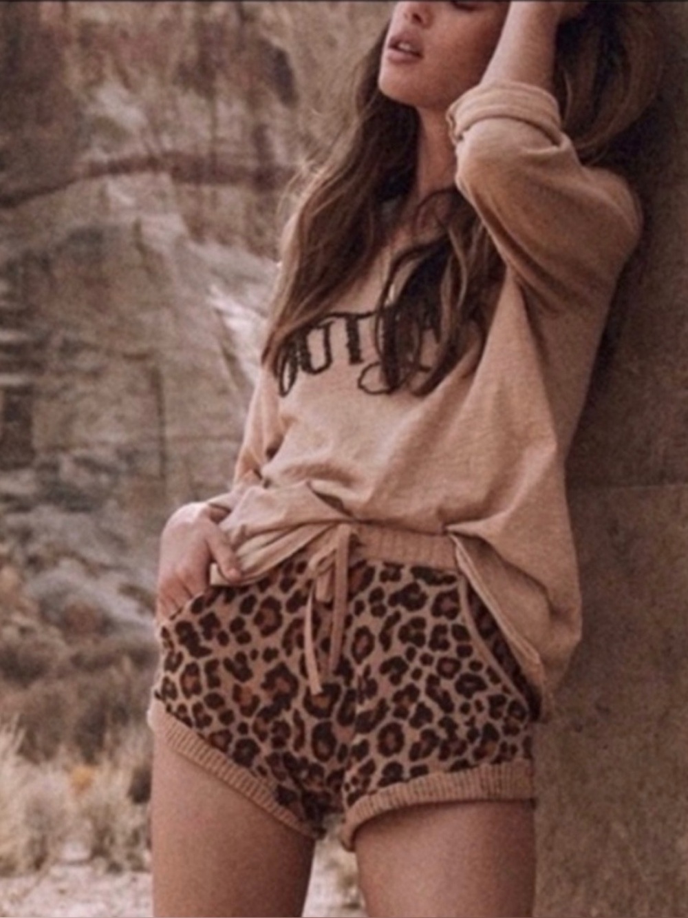 🌸Spell🌸 Wild Cat Knit Shorts M